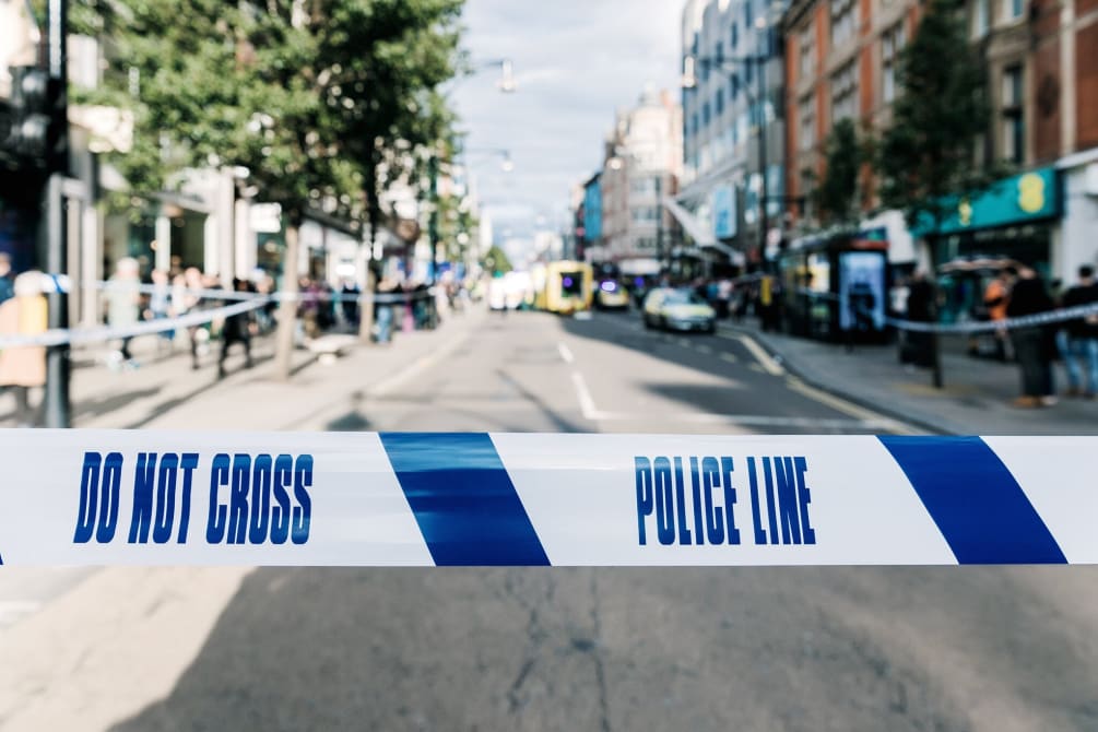 police tape, police line do not cross