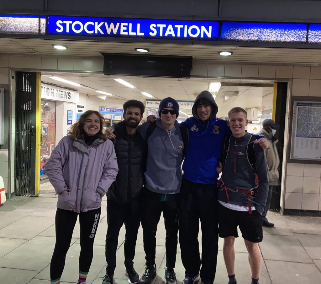 group outside stockwell station