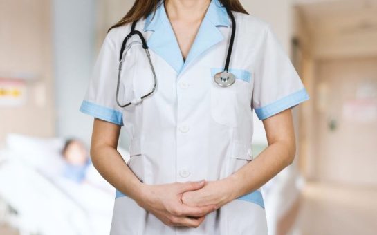female doctor in white uniform