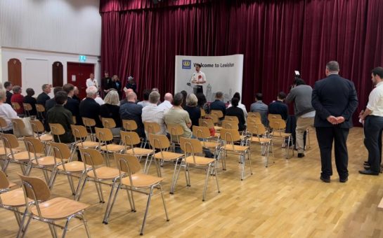 The room after Damien Egan was announced as Lewisham mayor