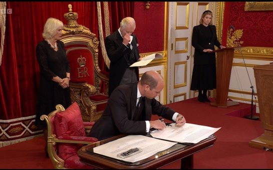 Prince William at the Accession Council