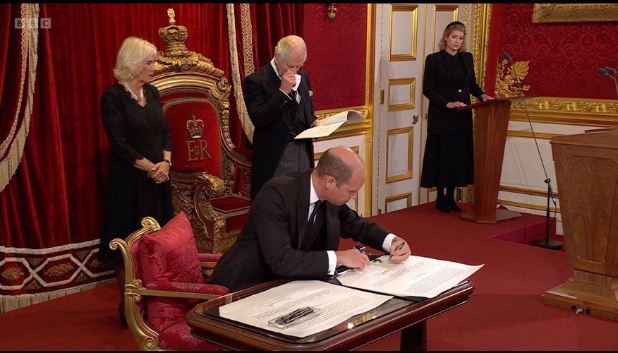 Prince William at the Accession Council