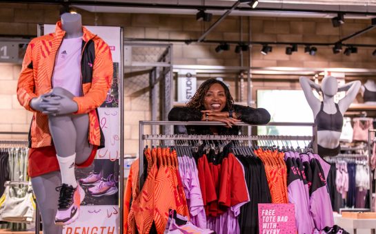 Stella with her Adidas collection in aid of Breast Cancer Awareness month