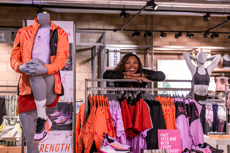 Stella with her Adidas collection in aid of Breast Cancer Awareness month