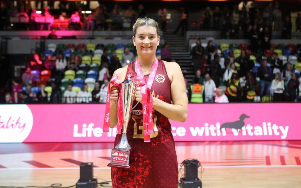 Fran Williams with the trophy