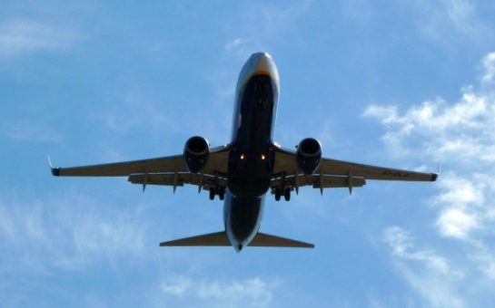 A plane coming low into land