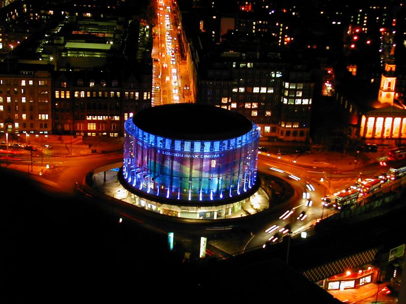 BFI London IMAX at night