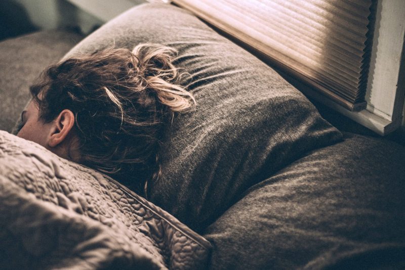 Sleeping in bed