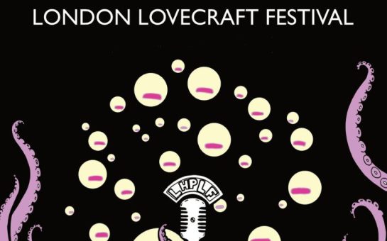 The poster for the 2023 London Lovecraft Festival featuring its logo and some horror imagery