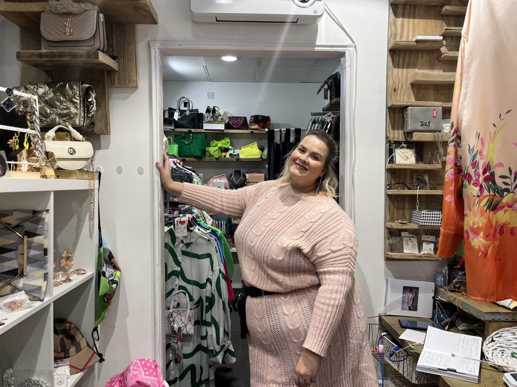 Kasia in her shop in Aylesham Community Centre