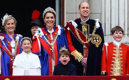 Prince William and family on the balcony