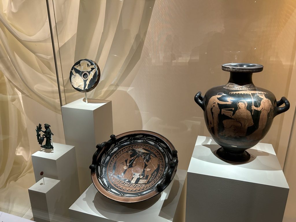 Greek pottery is on display at the British Museum exhibition on Greece and Persia