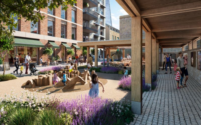 Life in Londinium: A CGI depiction of Wood Yards, where the Roman mausoleum and mosaics will be exhibited.