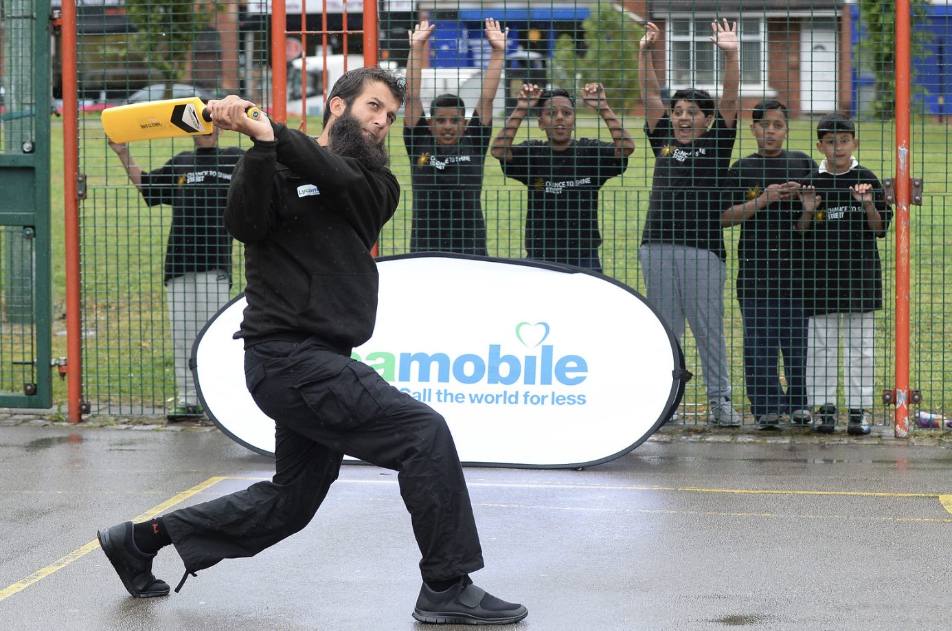 cricket charity ambassador Moeen Ali batting