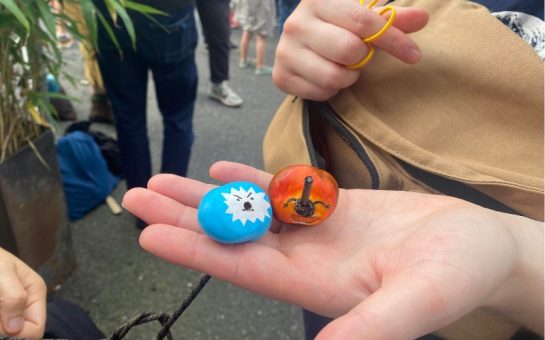 Decorated conkers at Peckham Conker Club's annual championships