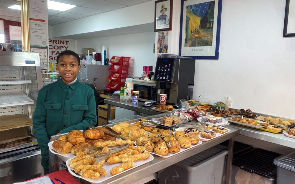 Malaki in his café in Crystal Palace