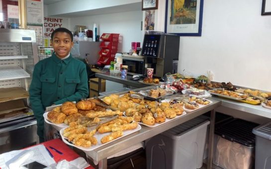 Malaki in his café in Crystal Palace