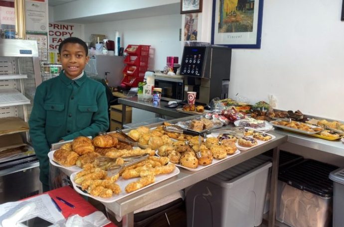 Malaki in his café in Crystal Palace