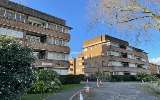 Dorchester Court in Herne Hill front view of buildings