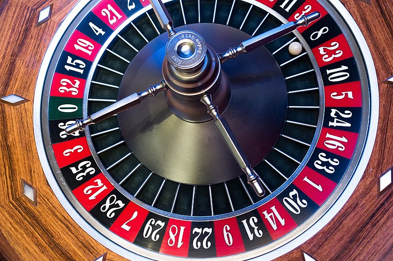 A roulette wheel