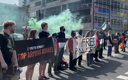 Youth Demand protestors in London (Credit: Summia Islam)