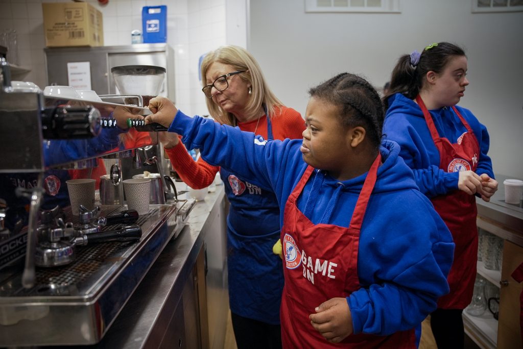 Two DS Eagles learn barista skills