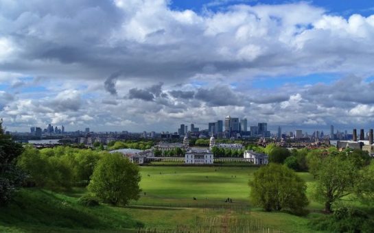 Greenwich Park on a cloudy day.