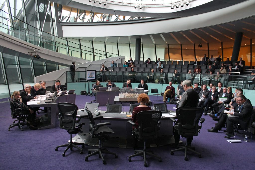 The Lenox Project's Julian Kingston presenting to Boris Johnson and the GLA in 2014.