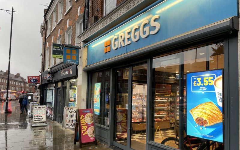 Greggs bakery shop on Twickenham High Street