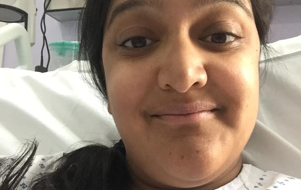 Sanju Pal takes selfie from hospital bed