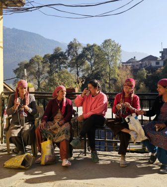 Deepay and some of the Himalayan women relaxing