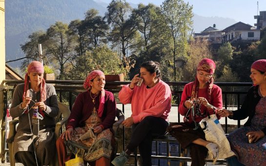 Deepay and some of the Himalayan women relaxing