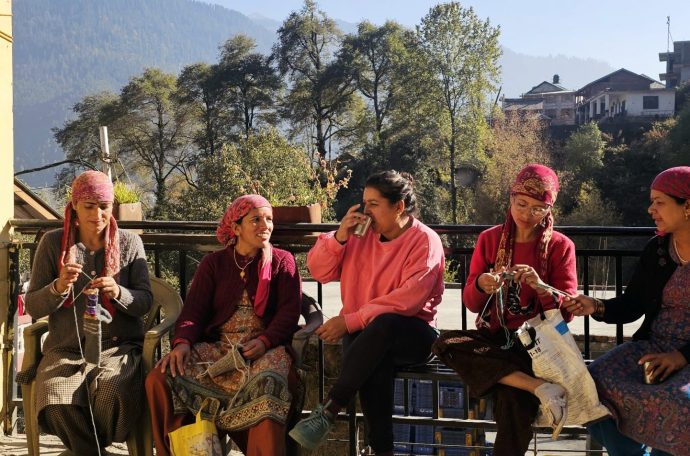 Deepay and some of the Himalayan women relaxing