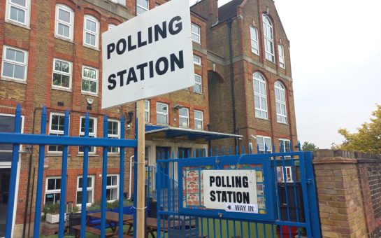 Polling Station sign