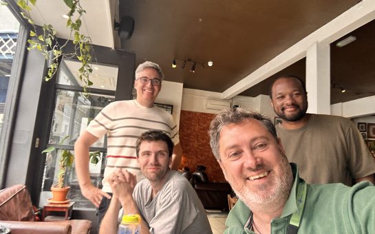 The dads together at South East London Mind