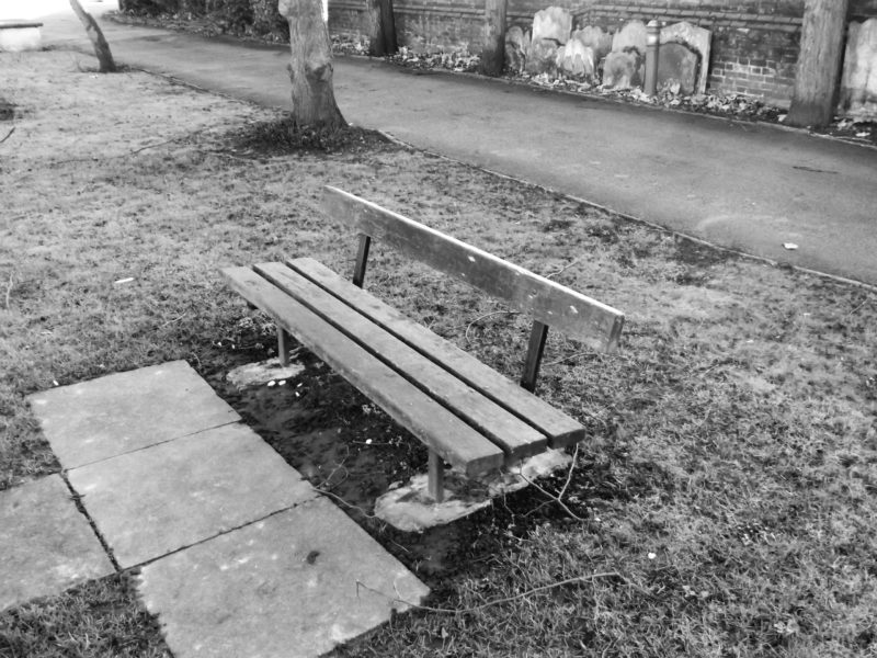 A park bench in Lewisham