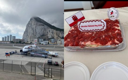 Gibraltar cake and plane