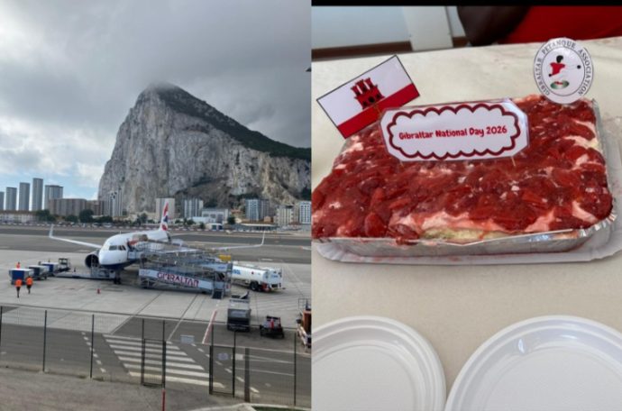 Gibraltar cake and plane