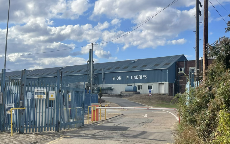 Stone Foundries building, outside gate