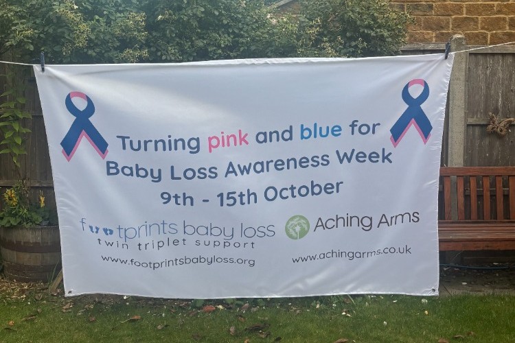 Footprints Baby Loss charity's event banner